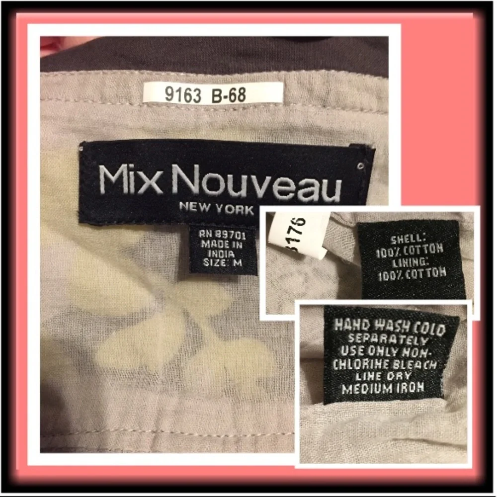 Mix Nouveau NY Floral & Butterfly Full Cotton A-Line Skirt, [Size M]